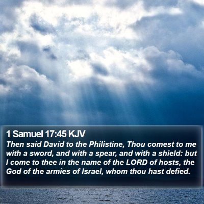 1 Samuel 17:45 KJV Bible Verse Image