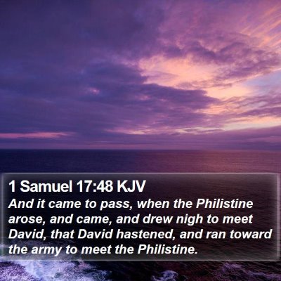 1 Samuel 17:48 KJV Bible Verse Image