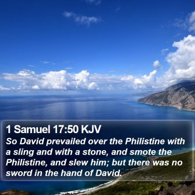 1 Samuel 17:50 KJV Bible Verse Image