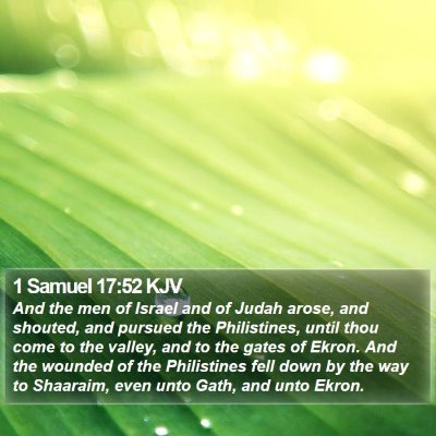 1 Samuel 17:52 KJV Bible Verse Image