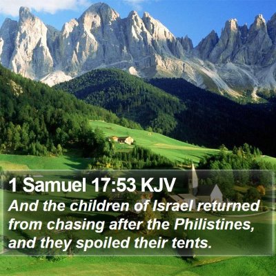 1 Samuel 17:53 KJV Bible Verse Image