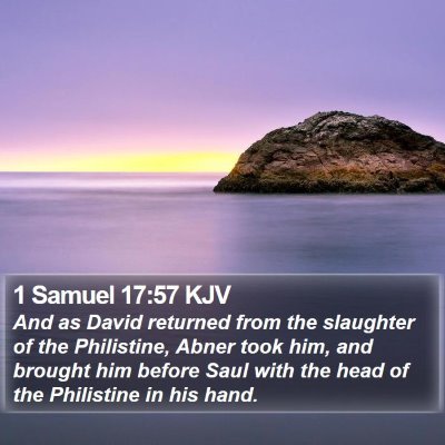 1 Samuel 17:57 KJV Bible Verse Image