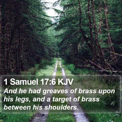 1 Samuel 17:6 KJV Bible Verse Image