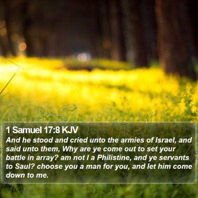 1 Samuel 17:8 KJV Bible Verse Image