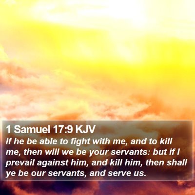 1 Samuel 17:9 KJV Bible Verse Image