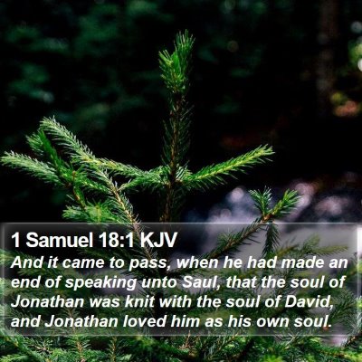 1 Samuel 18:1 KJV Bible Verse Image