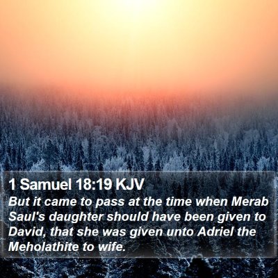 1 Samuel 18:19 KJV Bible Verse Image