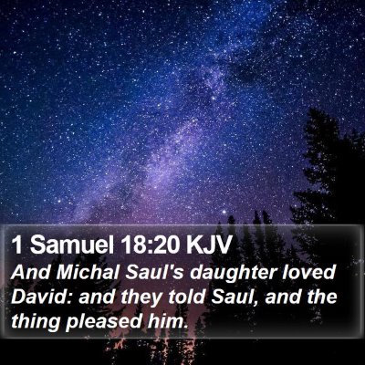 1 Samuel 18:20 KJV Bible Verse Image