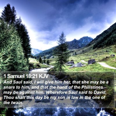 1 Samuel 18:21 KJV Bible Verse Image