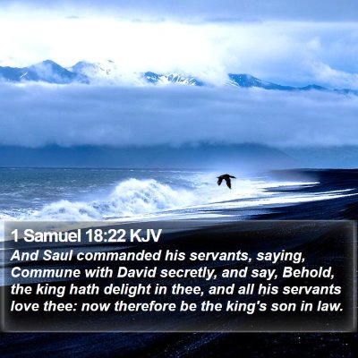 1 Samuel 18:22 KJV Bible Verse Image