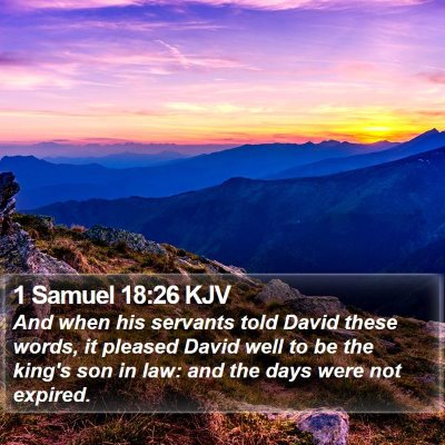 1 Samuel 18:26 KJV Bible Verse Image