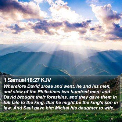 1 Samuel 18:27 KJV Bible Verse Image