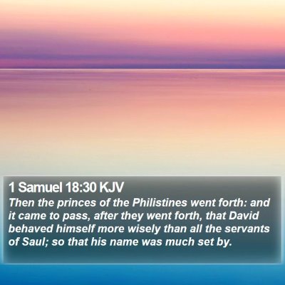 1 Samuel 18:30 KJV Bible Verse Image
