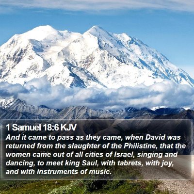 1 Samuel 18:6 KJV Bible Verse Image