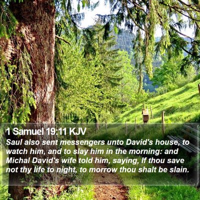 1 Samuel 19:11 KJV Bible Verse Image