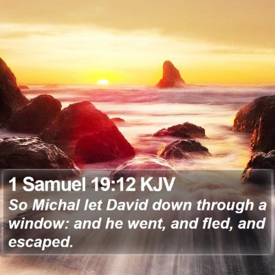 1 Samuel 19:12 KJV Bible Verse Image