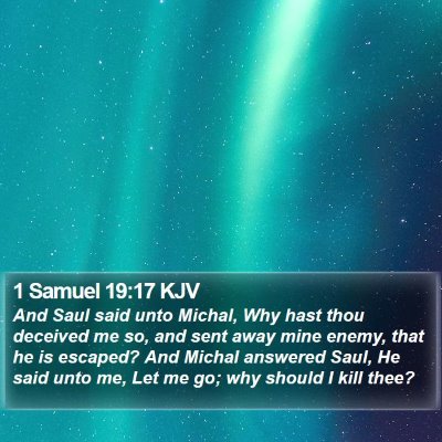 1 Samuel 19:17 KJV Bible Verse Image