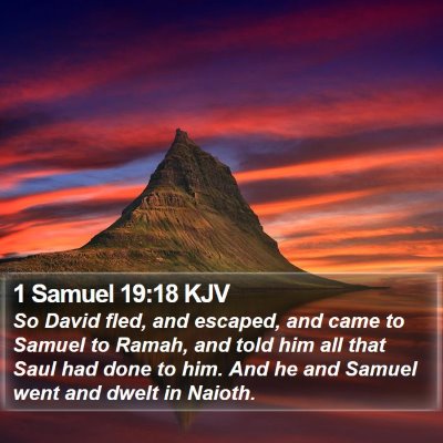 1 Samuel 19:18 KJV Bible Verse Image