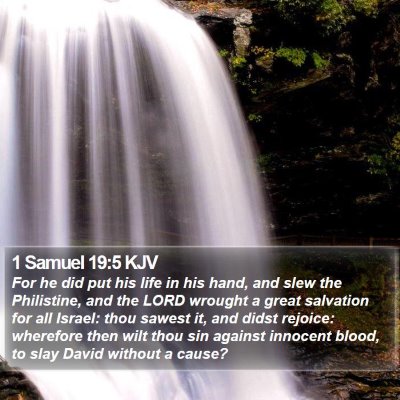 1 Samuel 19:5 KJV Bible Verse Image