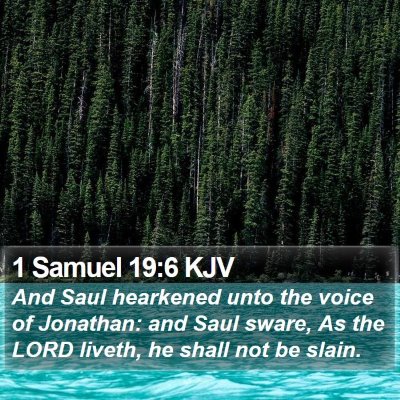 1 Samuel 19:6 KJV Bible Verse Image