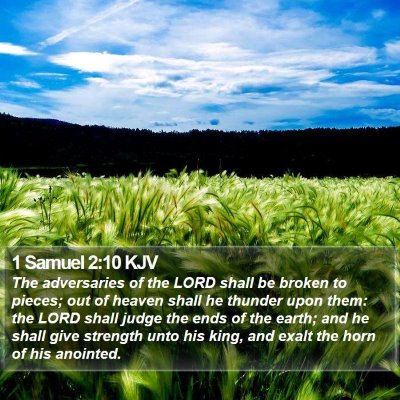 1 Samuel 2:10 KJV Bible Verse Image