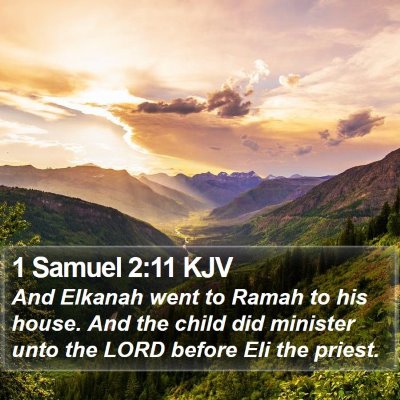 1 Samuel 2:11 KJV Bible Verse Image