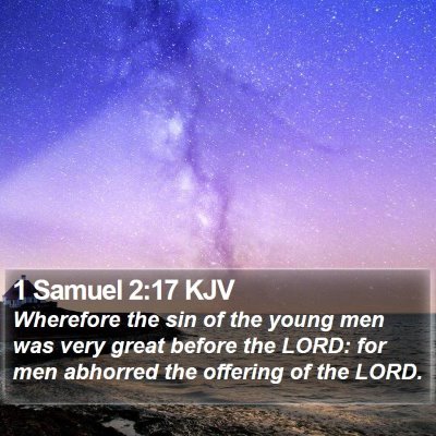 1 Samuel 2:17 KJV Bible Verse Image
