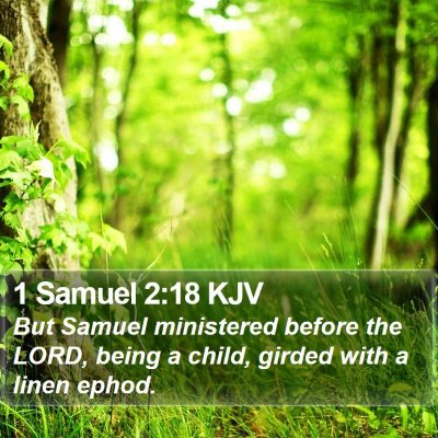 1 Samuel 2:18 KJV Bible Verse Image