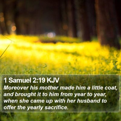 1 Samuel 2:19 KJV Bible Verse Image