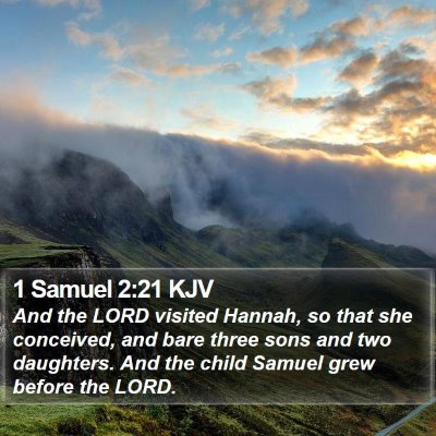1 Samuel 2:21 KJV Bible Verse Image
