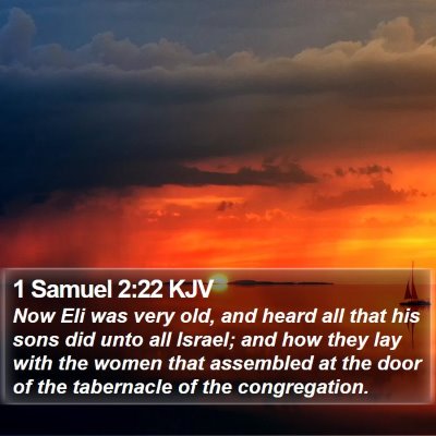 1 Samuel 2:22 KJV Bible Verse Image