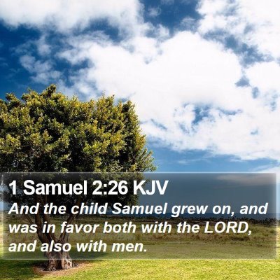 1 Samuel 2:26 KJV Bible Verse Image