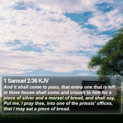 1 Samuel 2:36 KJV Bible Verse Image