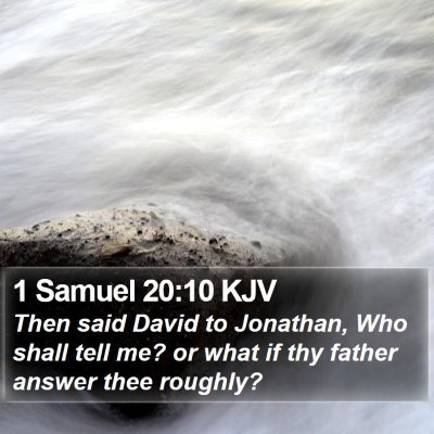 1 Samuel 20:10 KJV Bible Verse Image