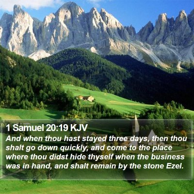 1 Samuel 20:19 KJV Bible Verse Image