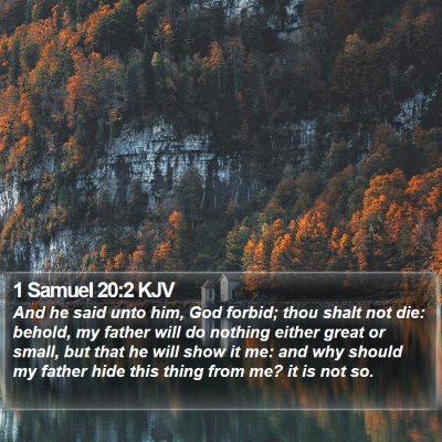 1 Samuel 20:2 KJV Bible Verse Image