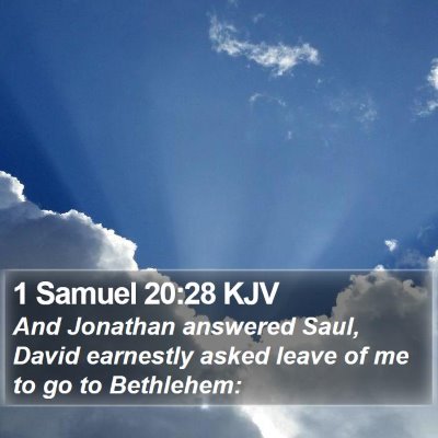 1 Samuel 20:28 KJV Bible Verse Image