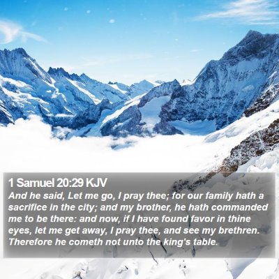 1 Samuel 20:29 KJV Bible Verse Image