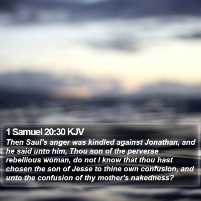 1 Samuel 20:30 KJV Bible Verse Image