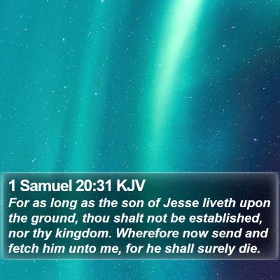 1 Samuel 20:31 KJV Bible Verse Image