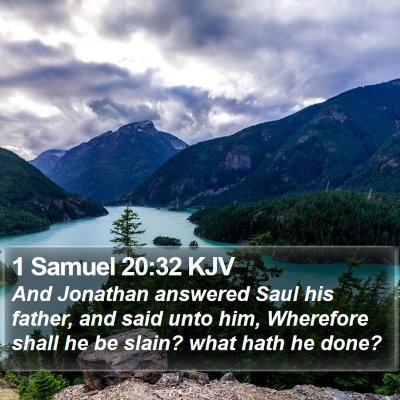1 Samuel 20:32 KJV Bible Verse Image