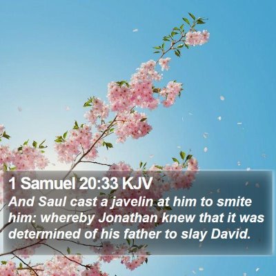 1 Samuel 20:33 KJV Bible Verse Image