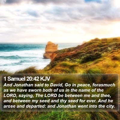 1 Samuel 20:42 KJV Bible Verse Image