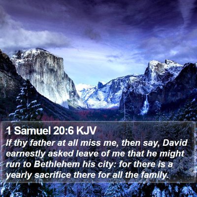 1 Samuel 20:6 KJV Bible Verse Image
