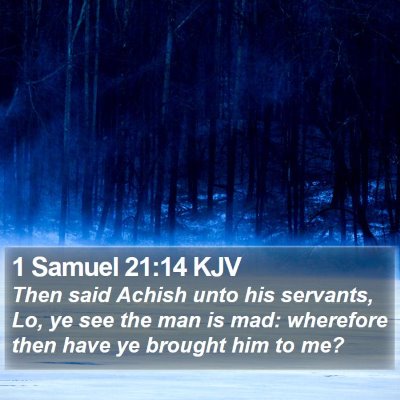 1 Samuel 21:14 KJV Bible Verse Image