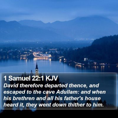 1 Samuel 22:1 KJV Bible Verse Image