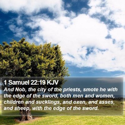 1 Samuel 22:19 KJV Bible Verse Image