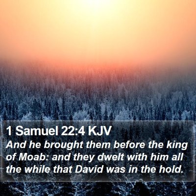 1 Samuel 22:4 KJV Bible Verse Image