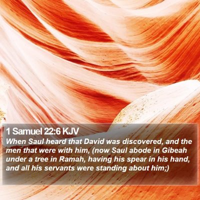1 Samuel 22:6 KJV Bible Verse Image