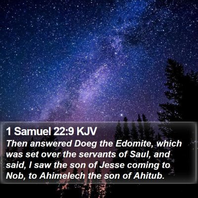1 Samuel 22:9 KJV Bible Verse Image